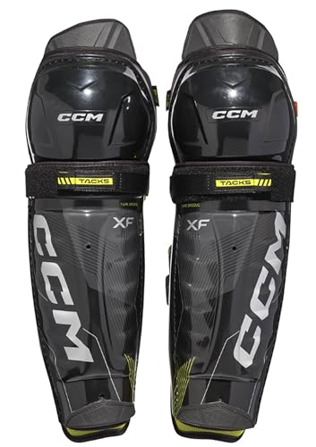 Protège-tibias CCM Tacks XF Pro junior 12 pouces pour le hockey sur glace