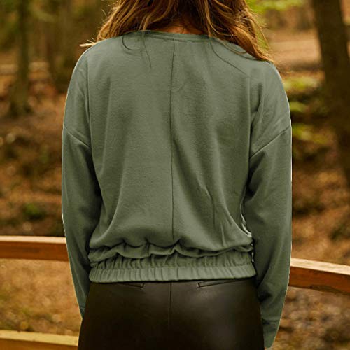 Blouses for Womens,DaySeventh Womens Fashion Long Sleeve O-Neck T-Shirt Solid Casual Tops