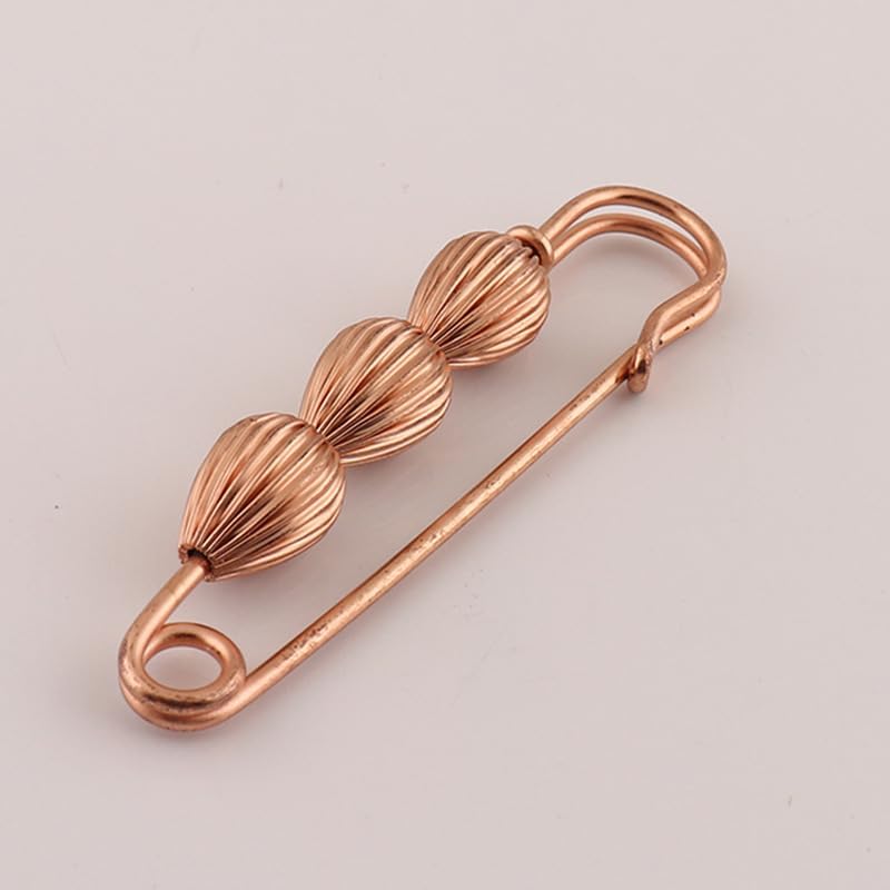 20×80mm 100pcs Large Safety pin, Beaded Rose Gold Used to Secure Skirts, Bags and Accessories