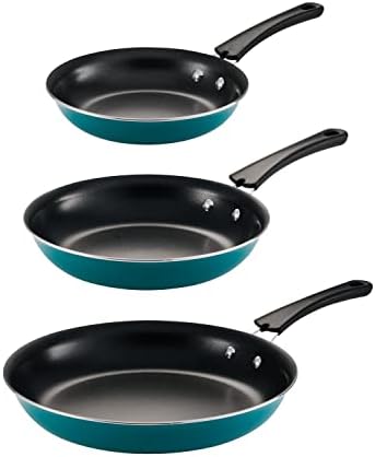 Tramontina Porcelain Enamel Non Stick 3-Pack Frying Pans, Skillet Set with Reinforced Nonstick Coating, Dishwasher and Oven Safe (Teal) - Thumbnail 3