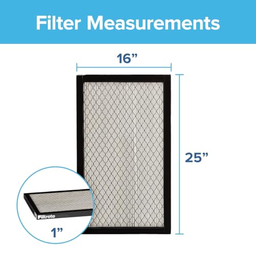 Image of Filtrete 16x25x1 Air Filter, MERV 14, MPR 2800, 2 HVAC Filters