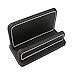 KINGFOM Faux Leather Business Card Holder Name Card Organizer Desktop Card Stand, Capacity 60 Cards of 2.3 ×4 Inches (Black)