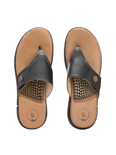 Image of egoss LADY BOSS Womens Textured Toe Post Sandals | Metallic Finish Comfort Slippers | Cushioned Massage Footbed Lightweight Anti-Slip Casual Wear for Women