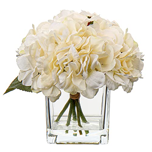 Cream Hydrangea & Peony Faux Silk Flowers - Artificial Floral