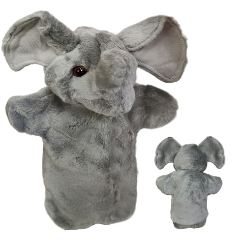 Image of FunBlast Plush Hand Puppets for Kids - Animals Hand Puppet Toys, Soft Hand Puppets for Kids, Story Telling Puppet for Kid, Fun Play Learning Toys (Elephant)