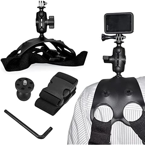 HLEESH Shoulder Strap Mount for GoPro Camera Waist Strap with 360° Rotating Ball Head 1/4” Thread Compatible with GoPro Hero, DJI Osmo Action, Insta 360 Action Cameras Cover
