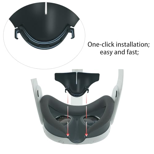 Image of TNE Face Cushion Cover, Thumbstick Caps, Lens Pad for Oculus Quest 2 | Silicone Face Mask, Controller Thumb Grips, Lens Dust Protector Accessories for Virtual Reality Gaming VR Headset (Red)