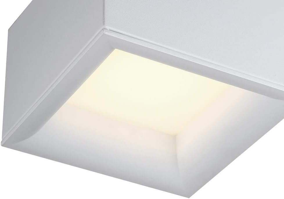 Access Lighting - HI Access 50009LEDD-WH/ACR Transitional LED Flush Mount from Bloc Collection in White Finish, 7.25 inches