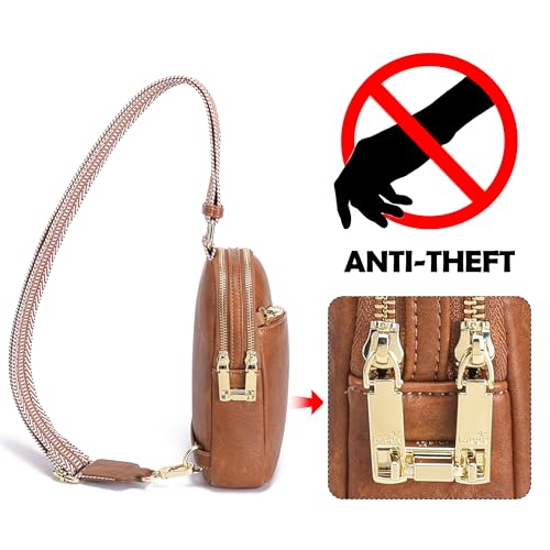 Image of Haytijoe RFID Anti-Theft Sling Bag for Women, Small Crossbody Travel Purse with Locking Zippers, Lightweight Everyday Bag