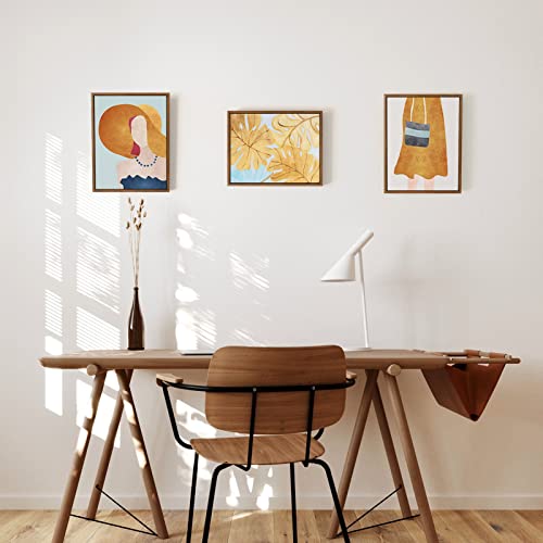 Image of 5x7 Floating Canvas Frame for Abstract Prints,0.9 inch Deep,Dark Brown | Set of 2,Easy Framing,Floating Frames for Oil Paintings Landscape Portrait,Modern Bedroom Dining Room Garden Hallway Decor