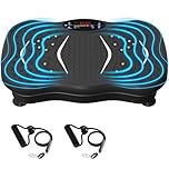 Vibration Plate Exercise Machine-120 Speed Levels with Remote,Bluetooth & Resistance Bands for Lymphatic Drainage,Weight Loss & Shaping