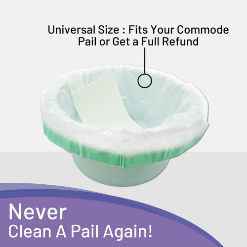 Carebag Commode Liners with Super Absorbent Pad, 20 Count Medical Grade Fits Any Standard