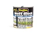 RUSTINS Matt Black Paint 1L- DIY-Friendly, High-Coverage, and Long-Lasting Finish for Any Project