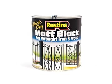 RUSTINS Quick Drying Matt Black Paint 2.5L -Easy DIY Application for a Professional Finish in Minutes, Ideal for Interior & Exterior Surfaces
