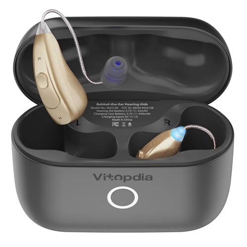 VITOPDIA 3-in-1 Rechargeable Bluetooth OTC Hearing Aids for Adults Seniors,