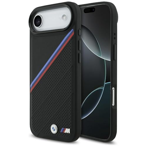 Coque MagSafe iPhone 17 Air BMW M protection fine avec logo tricolore
