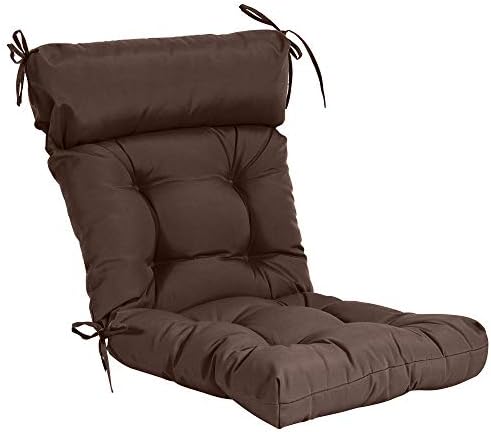 QILLOWAY Indoor/Outdoor High Back Chair Cushion,Spring/Summer Seasonal Replacement Cushions.(Coffee)