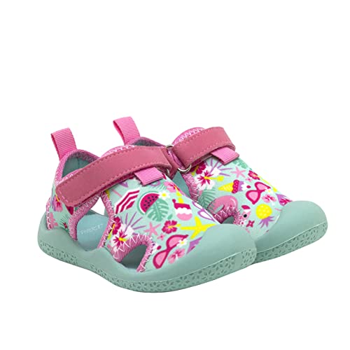 Image of Robeez Kids Water Shoes Boys & Girls Slip Resistant Neoprene Aqua Shoes for Summer, Beach, Pool - Infant/Toddler, 12 Months - 3.5 Years