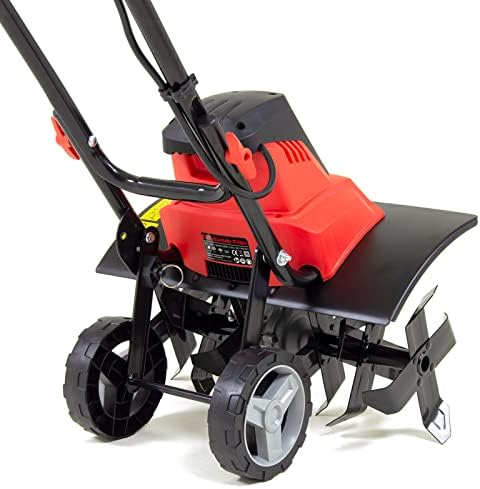 Fox Electric Garden Tiller 1500w Soil Cultivator Rotovator 450mm Working Width 220mm Tilling Depth 6 Tines 4 Blades - 2 Years Warranty