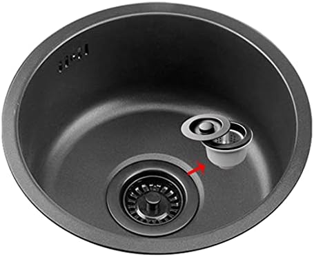 Cuenco Simple Fregadero Negro Redondo De 30/35 / 42cm Fregadero D...