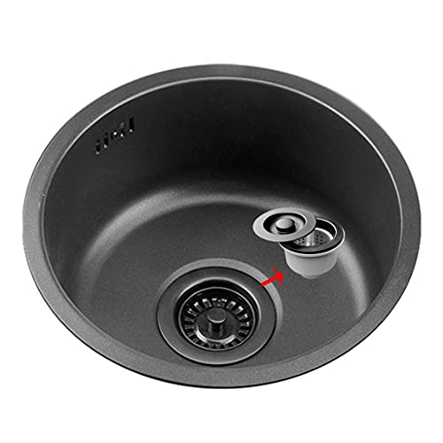 Évier de cuisine en acier inoxydable rond encastrable pour rénovation de maison