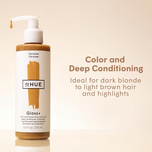Image of dpHUE Gloss+, Caramel - 6.5 fl oz | Boosts Fading & Faded Hair Color - 8-12 Applications per Bottle - Lasts Up to 8 Washes
