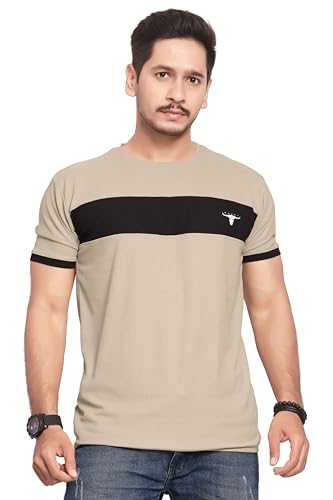 Image of Men's Polister Solid Round Neck Half Sleeve Shirt(D P K P-1284)