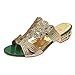 Sandalen Damen Weiß Flach Mode Sommer Frauen Sandalen Hohl Atmungsaktiv Strass Glänzend Dicke Ferse Lässig Schuhe Ultra Damen