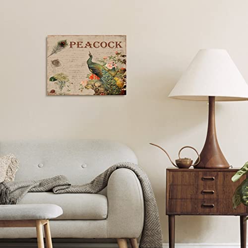 Toile paon de qualité supérieure avec châssis en bois