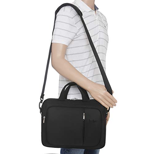 Image of TLC MU 4-14 L Office Laptop Sling Messenger Portfolio Bag with Adjustable Strap -TLCMU4O (Black)