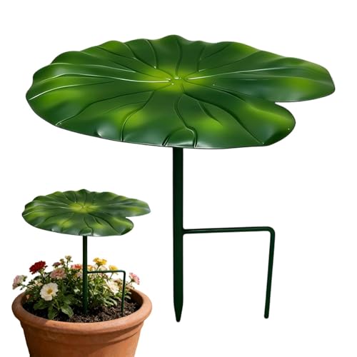 Sombrilla para flores de metal en forma de hoja de 21 cm para maceteros y jardinera exterior