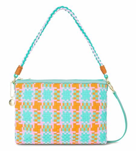 Bolso de hombro Oilily Fauves multicolor con correa cruzada y diseño Mint Leaf