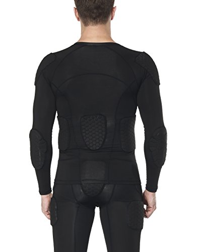 Tuoy Padded Compression Shirt Long Sleeve Rib Chest Protector Protective Shirt #TOP3