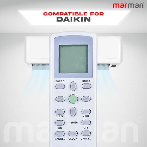 Image of marman Compatible with Daikin AC Remote Original ECGS01 Suitable for 1 | 1.5 | 2 Ton Split, Window and Cassette Air Conditioner Model 146 - Match Exactly to Replicate Genuine Remote Function