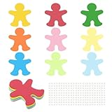 PATIKIL People Cutouts, 216 Pack Paper Person Shape, Colorful People Cutout for Classroom Decoration DIY Craft Project, Assorted Color