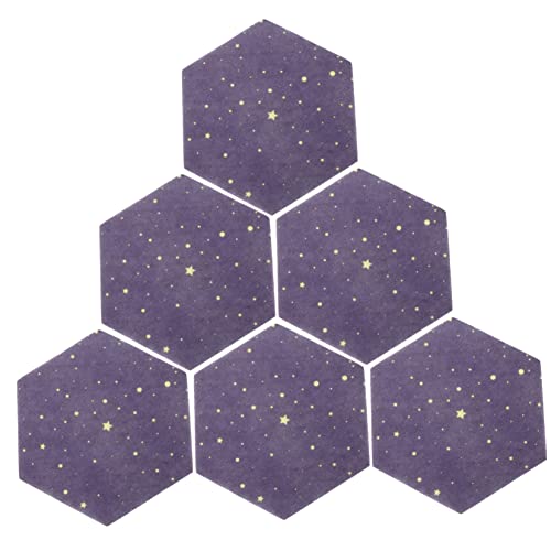 GOOHOCHY 6Pcs Hexagon Felt Pin Boards for Walls Versatile Memo Board for Home Office and Classroom Decor Lightweight Bulletin Board Tiles