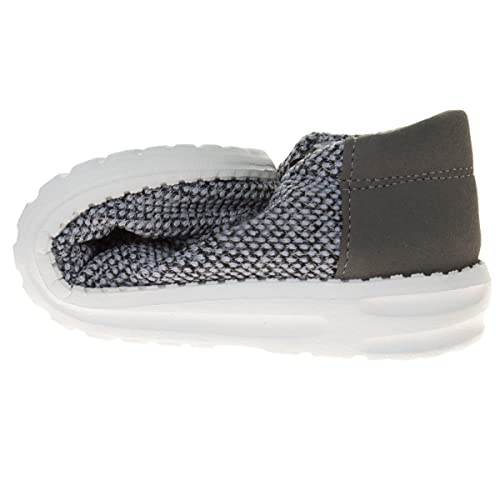 Josmo Kids Sail Slip On Shoes - Little Kids Boys Girl Loafers Casual Canvas Lace Up - Grey (4 Big Kid) #TOP3