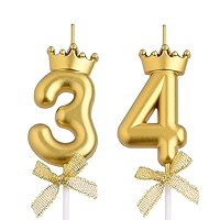 Bougie Chiffre 4 Pastel- Décoration Gâteau Anniversaire | Fête En Folie