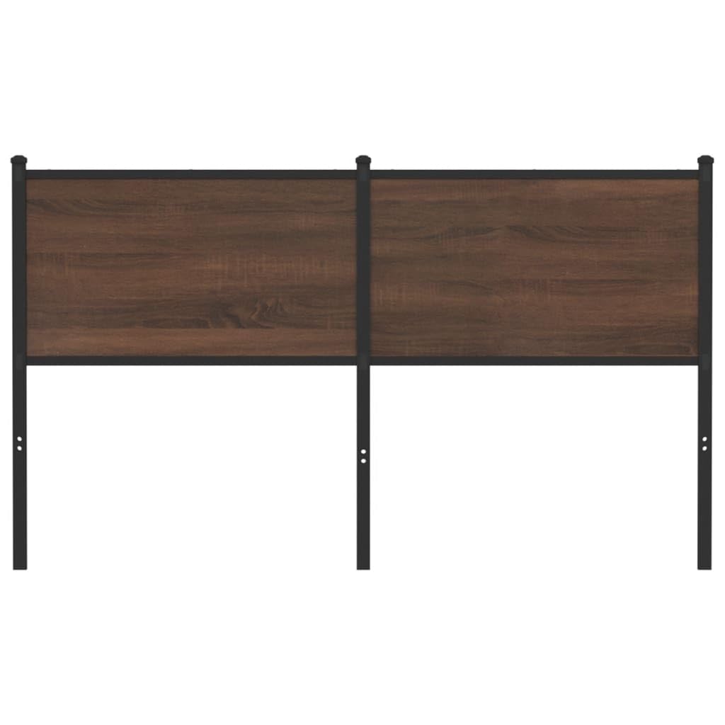 vidaXL Testiera di Ricambio Rovere Marrone 135 cm in Legno Multistrato e Acciaio, Testata, Testata Letto, Testata Doppio, testiera Letto