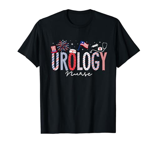 4th Of July Urology Nurse Scrub Tops Patriotic Nurses Women Men T-Shirt