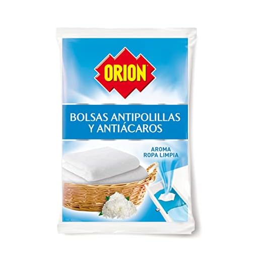 Orion - Bolsas Antipolillas Sin Naftalina con Aroma a Ropa Limpia - Bolsa de 20 Unidades