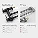 23.4“ Black Pot Filler, BAGNOLUX Upside Down Design Pot Filler, Wall Mount Pot Faucet for Kitchen Sink Folding, Coffee Machine Faucet with Stretchable Double Joint Swing Arms