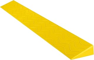 Rampas de umbral para puertas, antideslizante, para el hogar, tira de transición antideslizante, alfombra de escalada para limpieza de robot, color amarillo, 2,5 cm de altura