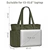 oscaurt Corduroy Tote Bags for Women 13 Pockets Handbag Large Teacher Nurse Work Bag Ladies Shoulder with Zipper for College Travel Shopping Daily Use #3