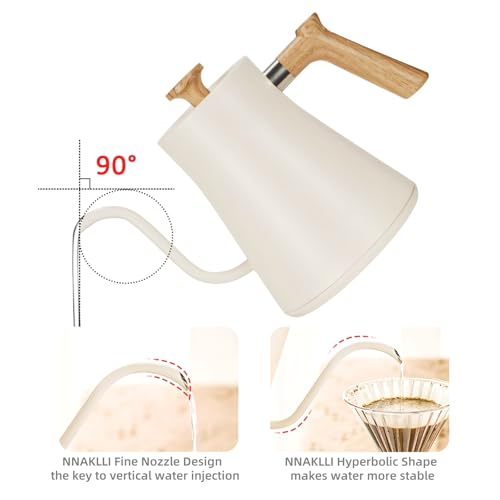 Tetera Eléctrica Digital NNAKLLI 0.9L Control Temperatura Beige miniatura 3