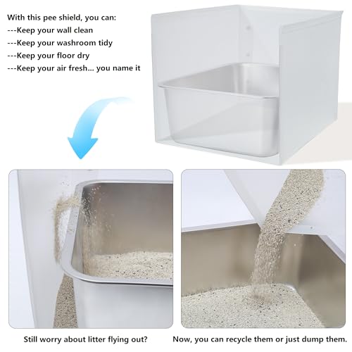 JIMEIQI Protetor de caixa de areia, 45 cm C x 13,8 x 13,8 A (atualizado) caixa de areia de gato de a