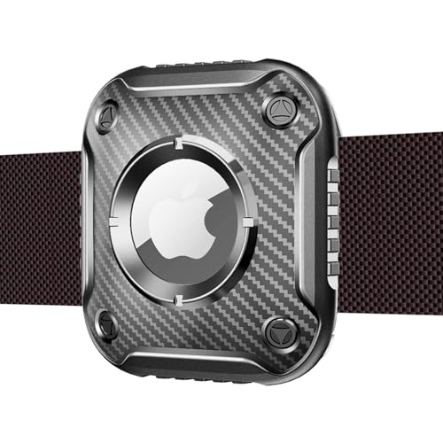 Compatible with Pet Airtag Dog Collar Holder Airtag Keyring, Anti-lost Shock Resistant Air Tag Holder, Waterproof Hard TPU Full Protection Air tag Case for Key,Backpack,Luggage,Cat,Dog Gps Tracker