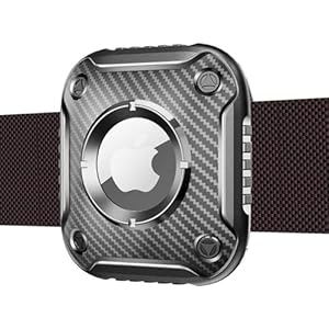 Waterproof Pet Airtag Dog Collar Holder, Anti-lost Shock Resistant 360° Full Protection for Apple Airtag gps tracker devices Air Tag. Holder, TPU Airtags case for Keys, Bags, Luggage and Pet Collar