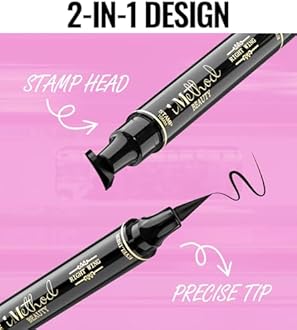 iMethod Winged Eyeliner Stamp - 2 Pens, Perfect Wing Cat Eye Liner, Waterproof & Smudge-proof, 10 mm