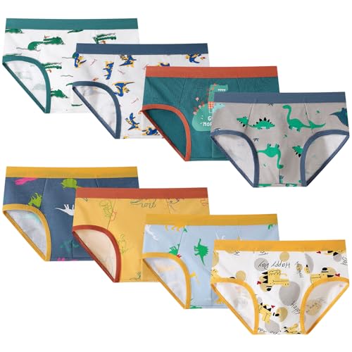 Boys Underwear, Toddler Boys Briefs 8 Pack Baby Kids Cotton Underpants 3-10 Years